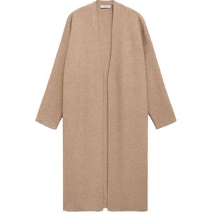 Mango - Gebreid Vest - Zand - Wol