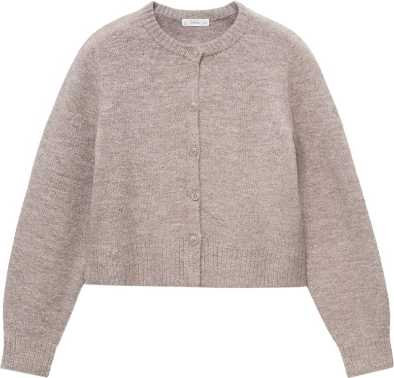 MANGO TEEN - Vest - Fijn Gebreid - Ronde Hals - Knoopsluiting