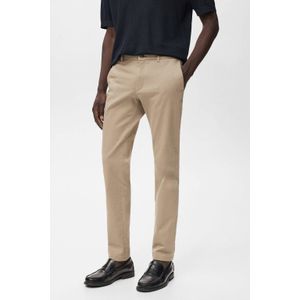 Mango Man slim chino lichtbruin