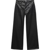 MANGO TEEN - Imitatieleer Broek - Rechte Pasvorm - Lage Taille - Met Studs - Broeken
