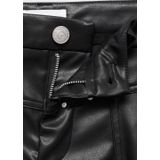 MANGO TEEN - Imitatieleer Broek - Rechte Pasvorm - Lage Taille - Met Studs - Broeken
