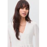 MANGO TEEN - Top - V-hals - 100% Viscose - Smockwerk en Crinkle Effect