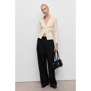 Mango - Vest - Beige - Fijn Gebreid