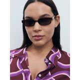 MANGO - IDEALE - Blouse - Lila - Lange Mouw - Normale Pasvorm