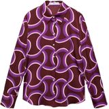 MANGO - IDEALE - Blouse - Lila - Lange Mouw - Normale Pasvorm