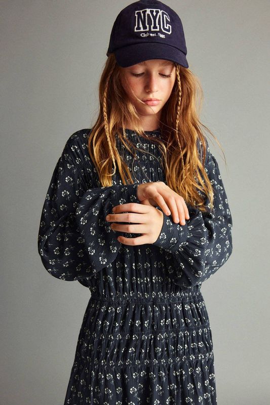 Mango Kids - Jurk - Jersey - Lange Mouwen - Opstaande Kraag - 100% Viscose