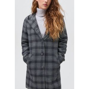 MANGO TEEN - Manteljas - Grijs - Met Capuchon - Geschikt voor Meisjes