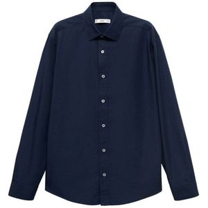 Mango Man zakelijk overhemd donkerblauw