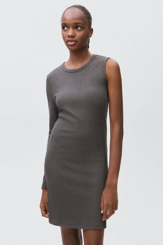 MANGO TEEN - Jurk - Ribgebreid - Lange Mouwen - Bodycon Pasvorm