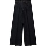 MANGO - ELISE - Jeans - Donkerblauw - Wide Leg - Mid Waist