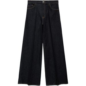 MANGO - ELISE - Jeans - Donkerblauw - Wide Leg - Mid Waist
