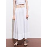 MANGO - Creta - A-lijnrok - Wit - 7/8 lengte