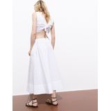 MANGO - Creta - A-lijnrok - Wit - 7/8 lengte