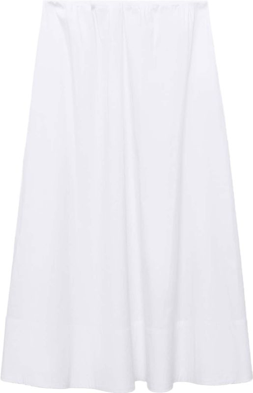MANGO - Creta - A-lijnrok - Wit - 7/8 lengte