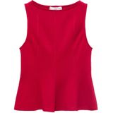 Mango - Peplum Top - Rood