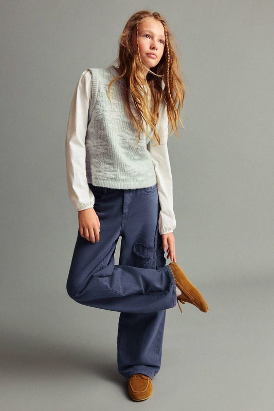 Mango Kids - Ribbroeken - Lange Broek - 100% Katoen