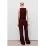 Mango - Gilet - Donkerrood - Mouwloos - 100% Polyester