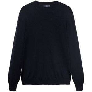 Mango Man - Gebreide Trui - Donkerblauw - 100% Wol