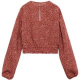 Mango Kids - Top - Lange Ballonmouwen - Ronde Hals - 100% Viscose