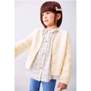 Mango - Kids Vest - Grof Gebreid - Lange Mouwen - V-hals