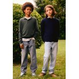 Mango Kids - Gebreide Trui - Zacht 100% Katoen - Lange Mouwen - Polokraag met Knoopjes