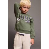 Mango Kids - Sweater - Groen - 100% Katoen