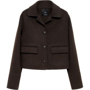 Mango - Wollen Jack - Bruin