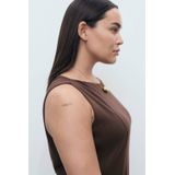 Mango korte jurk bruin