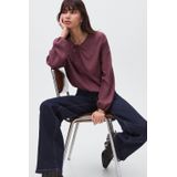 MANGO TEEN - Longsleeve - Zacht - 100% Viscose - Ronde Hals - Pofmouwen