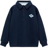 Mango Kids - Sweater - Marine - 100% Katoen - Lange Mouwen