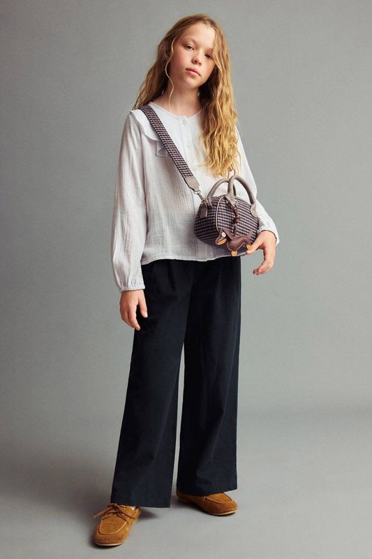 Mango Kids - Broek - Wide Leg - 100% Katoen