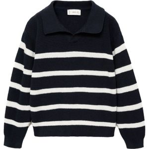 MANGO KIDS - ENZO - Trui - Marine/Wit - Lange Mouw