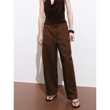 MANGO - LUPE - Broek - Bruin - Baggy