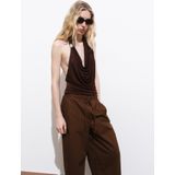 MANGO - LUPE - Broek - Bruin - Baggy