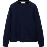MANGO KIDS - TONI - Trui - Navy - Geribbeld Gebreid - Lange Mouw