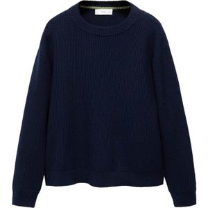 MANGO KIDS - TONI - Trui - Navy - Geribbeld Gebreid - Lange Mouw