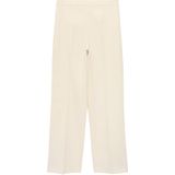 Mango - Straight Regular Waist Broek - Lichtgeel
