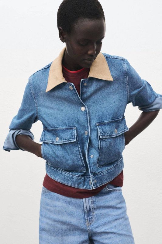 Mango - Spijkerjas - Medium Blue Denim