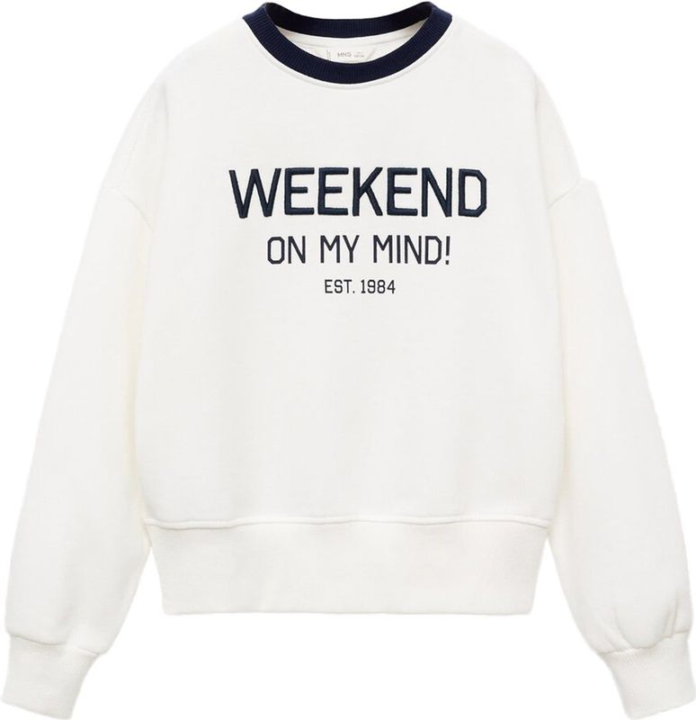 MANGO KIDS - WEEKEND - Sweatshirt - Zwart - Losse Pasvorm