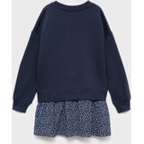 MANGO KIDS - BESTIE - Jurk - Navy - Hemelsblauw - Wit