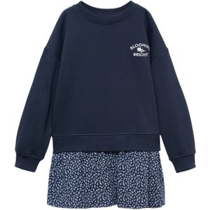 MANGO KIDS - BESTIE - Jurk - Navy - Hemelsblauw - Wit
