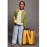 Mango Kids - Grof Gebreid Vest - Groen