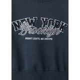 Mango - Kids Sweater - Effen - Ronde Hals - Geribbelde Boorden