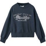 Mango - Kids Sweater - Effen - Ronde Hals - Geribbelde Boorden