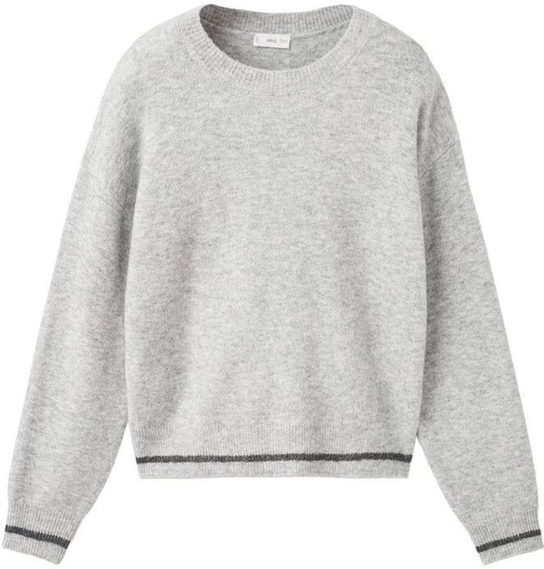 MANGO TEEN - Fijn Gebreide Trui - Lichtgrijs