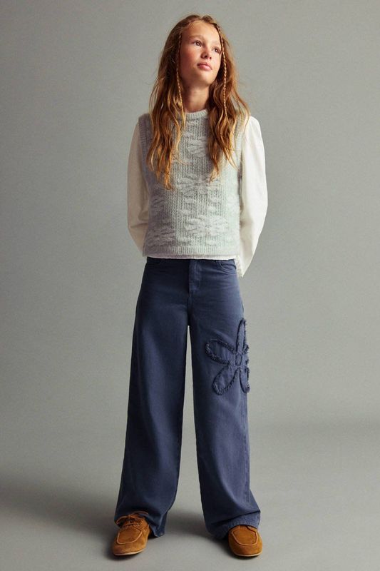 Mango Kids - Spencer - Lichtgroen - Grof Gebreid