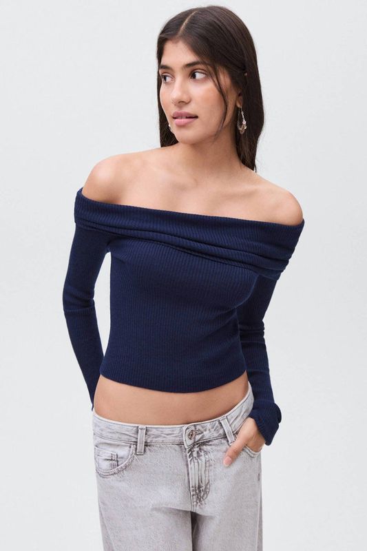 MANGO TEEN - Top - Off-shoulder - Lange Mouwen