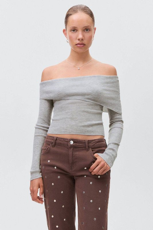 MANGO TEEN - Top - Strapless - Zacht - Rechte Mouwen