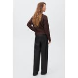 MANGO TEEN - Imitatieleren Broek - Zwart - Lange Lengte