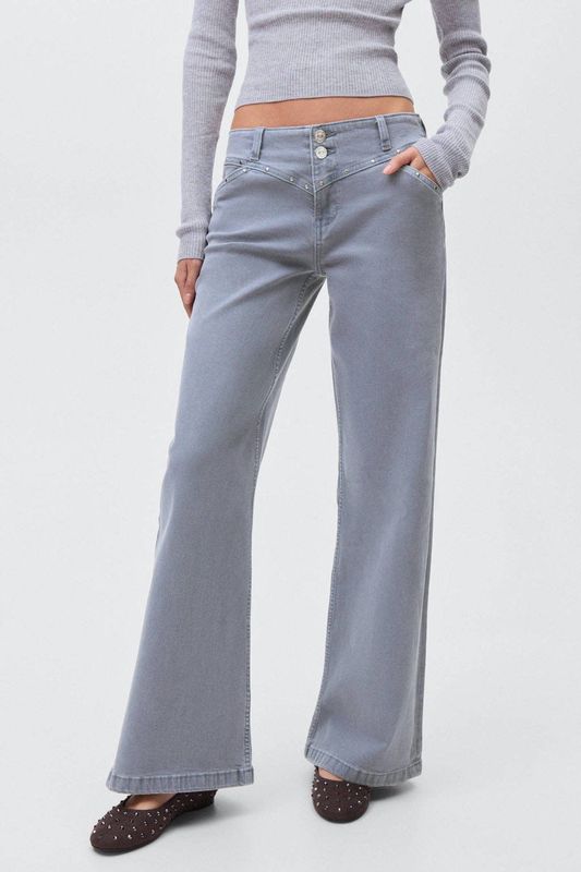 MANGO TEEN - Jeans - Wijd Uitlopend Model - Lage Taille